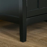 HOMCOM Sideboard Buffet Server Storage Cabinet Console Table with 2 Doors and Adjustable Shelves for Kitchen & Dining Room, Black(m-13)