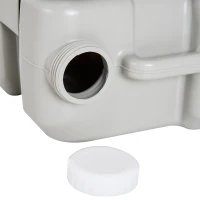 kleankin Outdoor Portable Travel Toilet Detachable Flushable Tank Easy to Use 3 Way Pistol for Camping Hiking Boating Roadtripping 5.3 Gallon (20L)(m-12)