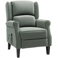 HOMCOM Push Back Recliner Chair, Vibration Massage Recliner for Living Room with Extendable Footrest, Remote, Dark Green(m-11)