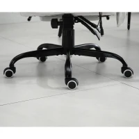 Vinsetto 7-Point Vibrating Massage Chair, Reclining Office Chair with Footrest, Reclining Back, Adjustable Height, White(m-14)