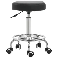 Vinsetto Adjustable Swivel Salon Stool Hydraulic PU Barber Rolling Massage Tattoo Chair Bar Beauty SPA Seat Black(m-2)
