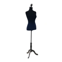 HOMCOM Female Fashion Mannequin Dress Form Torso Dressmaker Stand Clothing Display w/ Base (Black)(m-2)