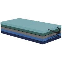 Soozier 6ft Folding Gymnastics Mat, Thick Exercise Mat with Carry Handles for Yoga Aerobics Fitness Training, Mixed Colour(m-2)