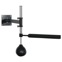 Soozier Lightweight Fast-Reflexes Speed Bag Boxing Punching Bag Wall Mount Height Adjustable, MMA, Martial Arts, and Boxing Equipment for Training at Home, Heavy-Duty, 9" H x 7" Dia.(m-1)