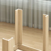 HOMCOM Modern Extendable Dining Table, 55.1 x 31.5 in, for 6-8 People, Expandable Dining Table for Kitchen, Natural Wood(m-10)