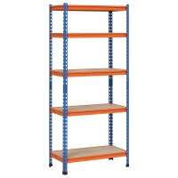 HOMCOM 5-Tier Heavy Duty Garage Shelf, Metal Shelving Unit with Adjustable Shelves, Metal Frame, 31.5"x15.75"x71.75", 3300 lbs Capacity for Workshop, Shed, Office(m-2)