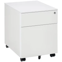 Vinsetto Lockable File Cabinet, Steel Filing Cabinet on Wheels for Legal, A4, Letter Size, with Pencil Tray for Home Office(m-11)