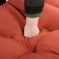 Outsunny Set of 2 Outdoor Chaise Lounge Cushions, 72" x 22" x 4.7" Patio Lounge Chair Cushions with Ties for Outdoor, Indoor, Red(m-9)