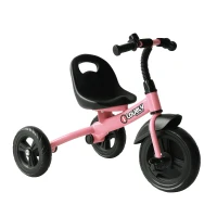 Qaba 3-Wheel Recreation Ride-On Toddler Bike with Bell for Children Indoor / Outdoor, Pink(m-11)