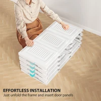 HOMCOM Portable Wardrobe, Foldable Plastic Closet with 8 Compartments, 2 Hanging Rods and Magnetic Doors, White(m-5)