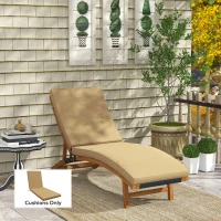 Outsunny 1-Piece Seat Cushion Replacement with Backrest for Lounge, Outdoor Patio Chair Cushions Set with Machine Washable Cover(m-1)