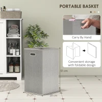 HOMCOM Laundry Cabinet with Removable Basket, Tilt Out Laundry Hamper with Adjustable Shelf and Open Compartments, White(m-5)