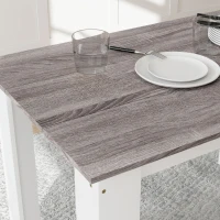 HOMCOM 47" Kitchen Table for 4-6 People, Dining Table with Wood Effect for Dining Room, Grey(m-10)