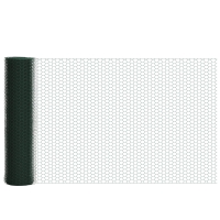 PawHut 39" x 82' Chicken Wire Fence, Dark Green Garden Fencing