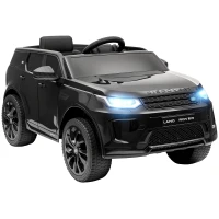 Qaba Land Rover Discovery Sport Licensed 12V Ride on Car w/ Remote, Soft Start, LED Lights, Music Horn, Black(m-11)