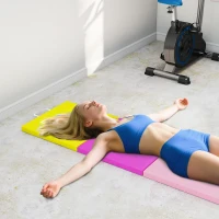 Soozier 8ft Folding Gymnastics Mat, Thick Exercise Mat with Carry Handles for Home Gym Yoga Aerobics Fitness Training(m-9)