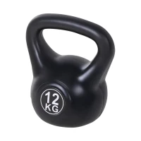 Soozier 26lb Fitness Kettlebell, Plastic Exercise Weight, Weightlifting Tools with Sand, Handle, Noise Reduction for Home, Gym(m-11)