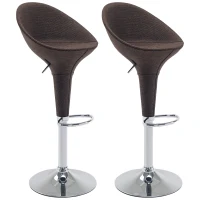 HomCom Set of 2 Modern Style Rattan Bar Stool with Footrest(m-2)