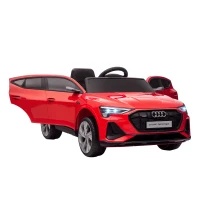 Aosom 12V Kids Electric Ride On Car, Audi E-tron, Battery Powered Toy with Parent Remote Control, Suspension System, Auxiliary Wheels, LED Lights, Music and Horn,  MP3 Player, Red(m-1)