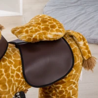 Qaba Baby Stuffed Giraffe Rocking Horse Toy for Girls and Boys, Zoo Animal Plush Ride-on Toy with Soft Feel, Interactive Toy for Kids, Giraffe Gifts for Kids(m-9)