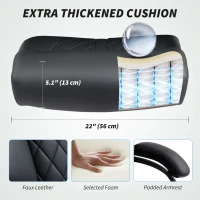 HOMCOM Office Chair with Spring Padding, PU Leather Computer Chair with Quiet Swivel Wheels, High Back, Black(m-5)