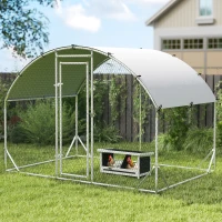 PawHut Nesting Boxes for Chickens, Chicken Coop Accessories with Asphalt Roof for Indoor Outdoor Use, Up to 2 Hens(m-8)