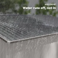 Outsunny 11' x 9' Metal Storage Shed Garden Tool House with Double Sliding Doors, 4 Air Vents for Backyard, Patio, Silver(m-7)