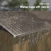 Outsunny 11' x 13'Garden Storage Shed w/ Foundation Kit Metal Tool Storage House w/ Double Doors Yellow(m-7)