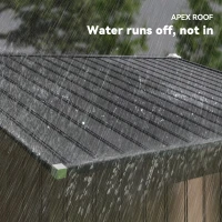 Outsunny 9.1'x6.4'x6.3' Garden Storage Shed w/ Foundation Kit Metal Tool Storage House w/ Double Doors Brown(m-7)