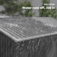 Outsunny 11' x 9' Metal Storage Shed Garden Tool House with Double Sliding Doors, 4 Air Vents for Backyard, Patio, Gray(m-7)