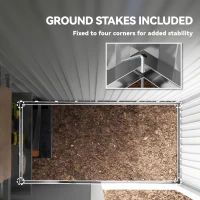 Outsunny Outdoor Storage Shed, Steel Lean-to Shed with Adjustable Shelf, Lock, Gloves, 5'x3'x6', Green(m-8)