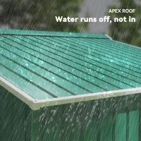 Outsunny 9.1' x 6.4' x 6.3' Garden Storage Shed w/ Foundation Kit Metal Tool Storage House w/ Double Doors Green(m-7)