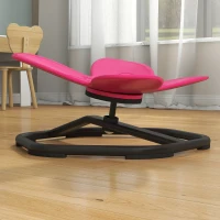 Qaba Butterfly-Shaped Kids Swivel Chair, Non-Slip Sit and Spin Sensory Chair for Training Body Coordination, Pink(m-10)