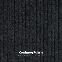 HOMCOM Set of 2 Barstools, Upholstered Corduroy Bar Stools with Backrest, Footrest for Kitchen Island, Dining Room, Black(m-5)