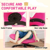 Qaba Butterfly-Shaped Kids Swivel Chair, Non-Slip Sit and Spin Sensory Chair for Training Body Coordination, Pink(m-5)