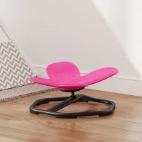 Qaba Butterfly-Shaped Kids Swivel Chair, Non-Slip Sit and Spin Sensory Chair for Training Body Coordination, Pink(m-9)