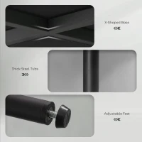 HOMCOM Set of 2 Barstools, Upholstered Corduroy Bar Stools with Backrest, Footrest for Kitchen Island, Dining Room, Black(m-6)