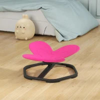 Qaba Butterfly-Shaped Kids Swivel Chair, Non-Slip Sit and Spin Sensory Chair for Training Body Coordination, Pink(m-8)