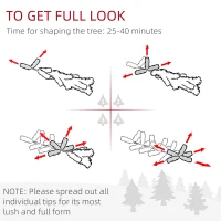 HOMOM 7.5ft Flocked Christmas Tree, Pencil Artificial Xmas Tree with Faux Snow, Dense Branches, Foldable Metal Base for Indoor Holiday Decor(m-7)