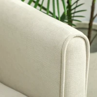HOMCOM 2 Seater Sofa, Small Modern Couch with High-Resilience Foam, Thicken Padding, Button Tufted, Cream White(m-10)