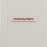 HOMCOM Set of 2 Barstools, Upholstered Corduroy Bar Stools with Backrest, Footrest for Kitchen Island, Dining Room, Cream White(m-5)