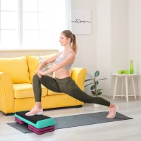 Soozier 3.9"/5.9"/7.9" Aerobic Stepper Exercise with Non-Slip Top for Home, Office, Indoor, Outdoor, Multicolour(m-8)
