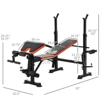 Soozier Adjustable Weight Bench for Weight Lifting and Strength Training(m-3)