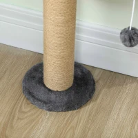 PawHut Cat Wall Shelves, Cat Wall Furniture with 4 Platforms, Jute Scratching Post for Indoor Playing, Climbing, Dark Grey(m-10)