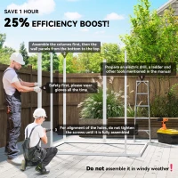 Outsunny 6' x 5' Plastic Outdoor Storage Shed, Garden Shed with Floor, Window, Lockable Doors and Vents, Wood Effect Grey(m-4)