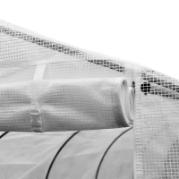 Outsunny 26'L x 10'W x 6.8' H Large Steeple Walk-In Greenhouse Outdoor Garden Plant Seed Tunnel Grow Tent Premium Steel Frame White(m-9)