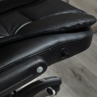 Vinsetto Executive Chair PU Leather Recliner Office Chair, with Swivel Wheels, Arm, Adjustable Height, High Back, Black(m-14)