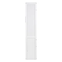 Full Size Murphy Bed with Dual Piston Mechanism, Storage Shelves, Space-Saving Wall Bed with Flexible Slats, 87.5" L x 16" W x 84" H, White(m-9)