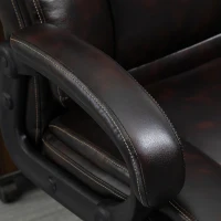 Vinsetto PU Leather Executive Office Chair with High Back, Adjustable Height and Swivel Wheels, 400LBS Capacity, Brown(m-11)