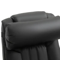 Vinsetto 6-Point Vibration Massage Chair, Height Adjustable Reclining Computer Chair with Retractable Footrest, Black(m-11)